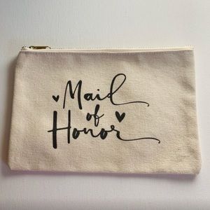 Maid of Honor clutch / make up bag / zipper pouch